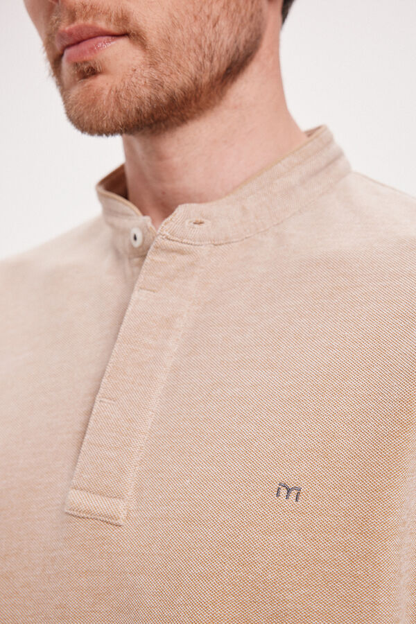 Milano Polo Mao Oxford Areia