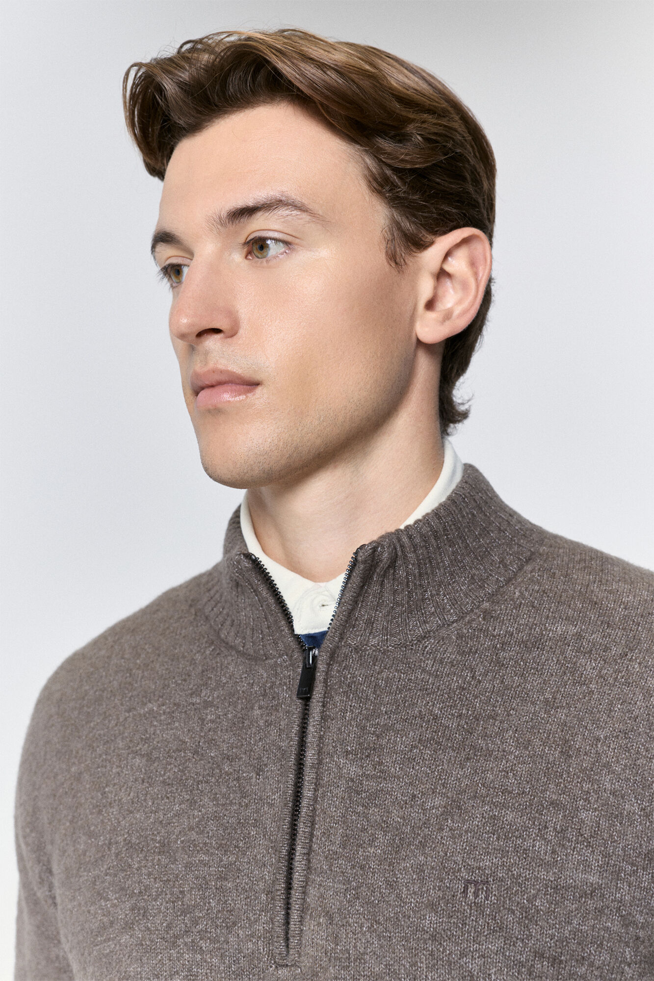 Milano Jersey de punto media cremallera