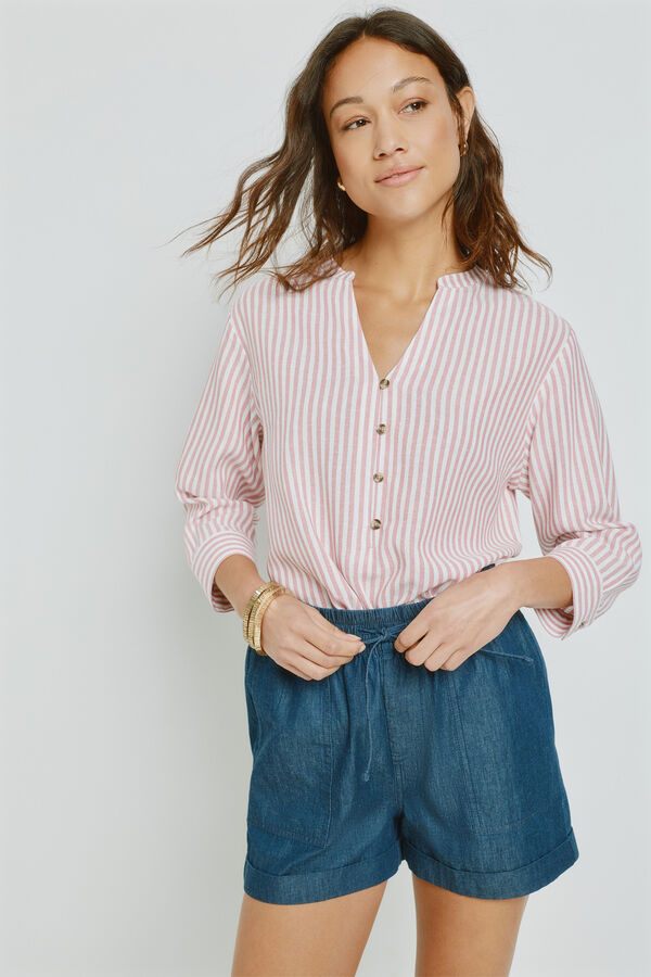 Milano Blusa rayas Rosa