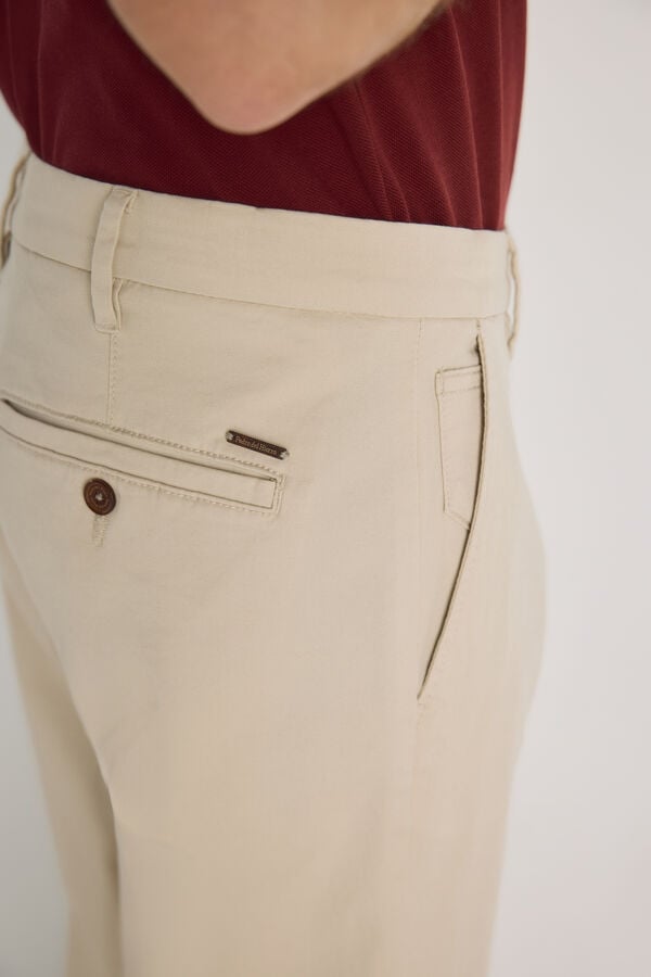 Pedro del Hierro Cal&ccedil;as chino slim fit Bege