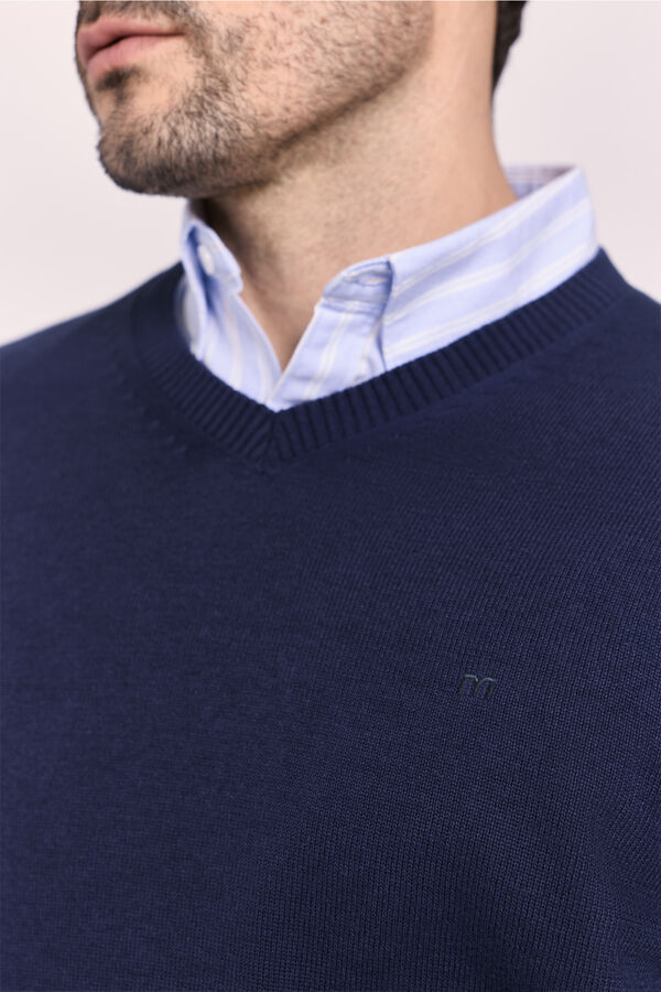 Milano Jersey cuello pico Navy