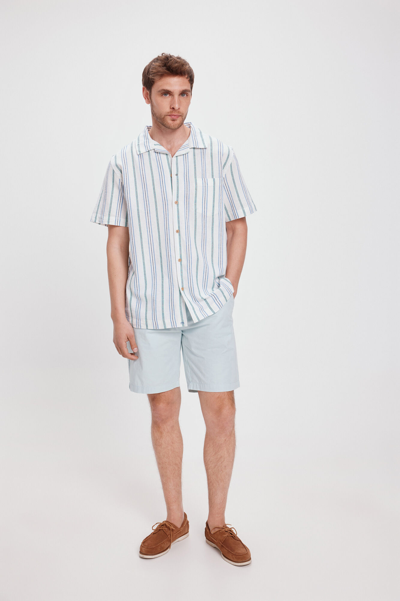 Milano Camisa de lapela curta