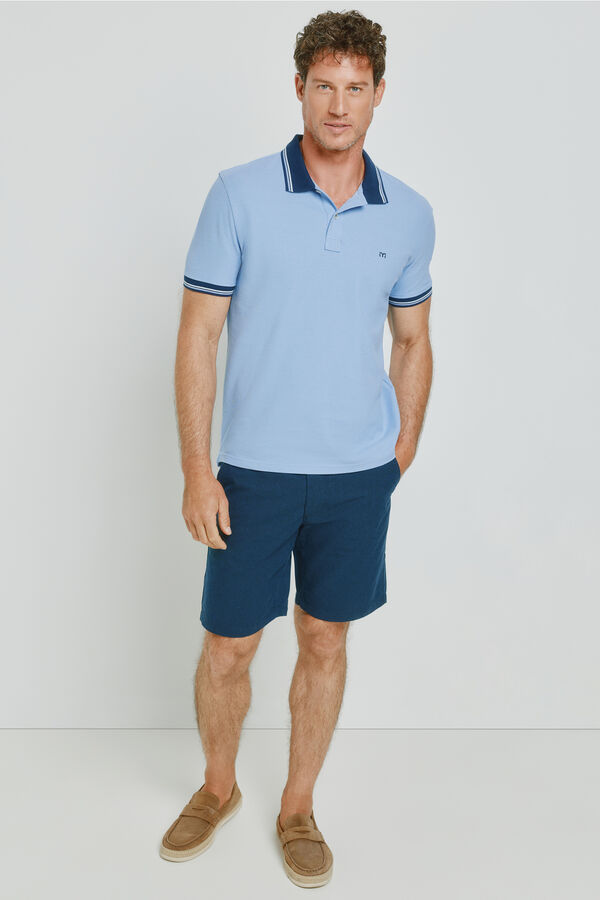 Milano Polo de manga curta Azul