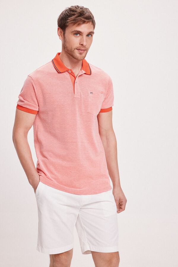 Milano Polo Piqué com Bolso Vermelho