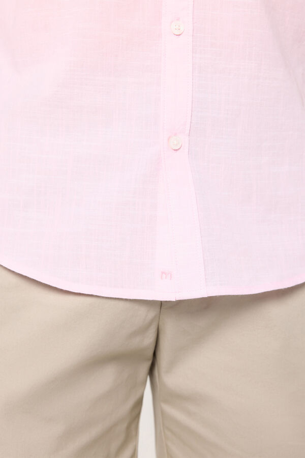 Milano Camisa Slub Lisa Rosa