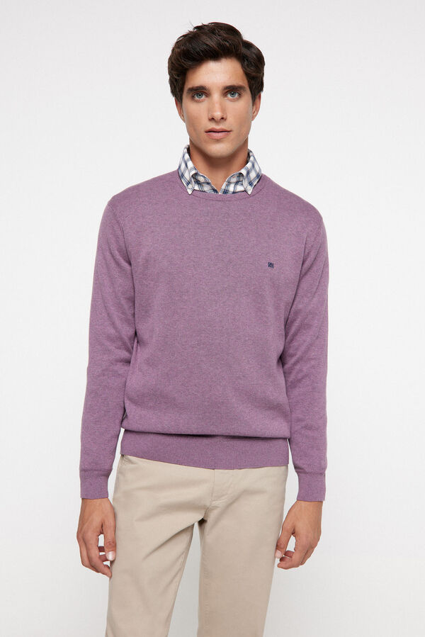 Pedro del Hierro Jersey b&aacute;sico algod&oacute;n PDH Morado