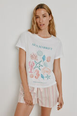 Milano Pijama estampado Blanco