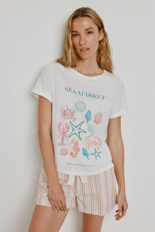 Milano Pijama estampado Blanco