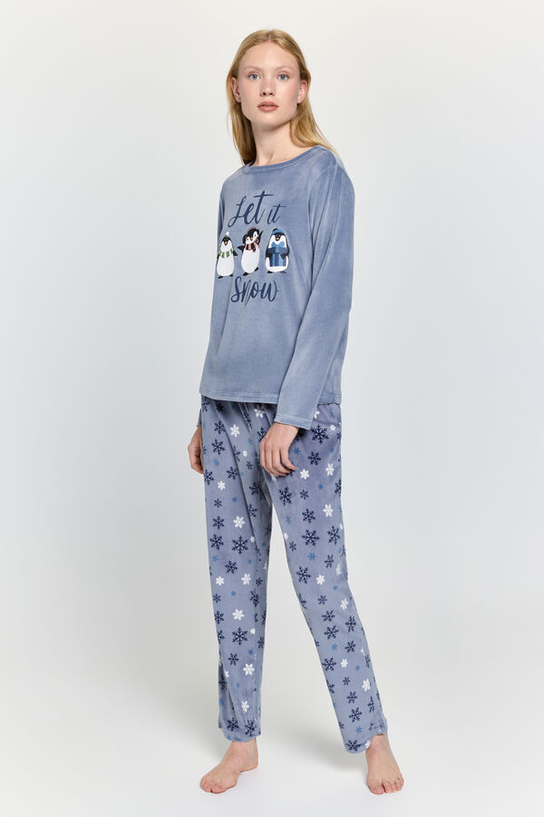 Milano Pijama Pingu Cinza medio