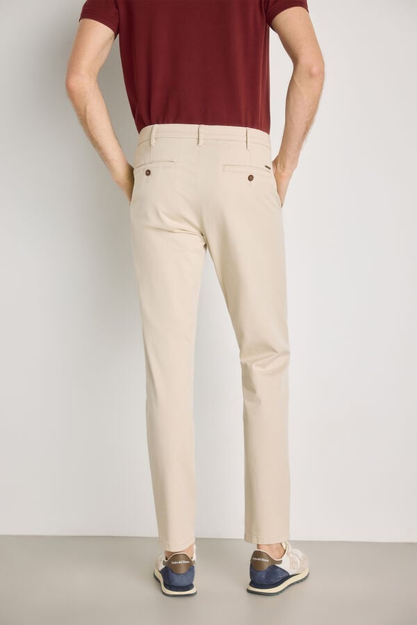 Pedro del Hierro Cal&ccedil;as chino slim fit Bege