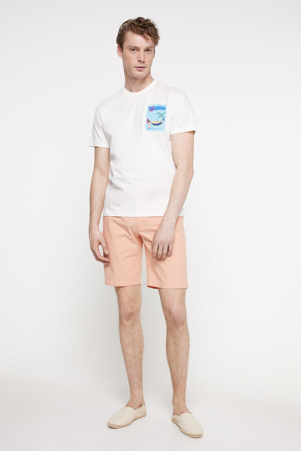 Fifty Outlet Camiseta estampada manga corta confeccionada en 100% algodón Branco