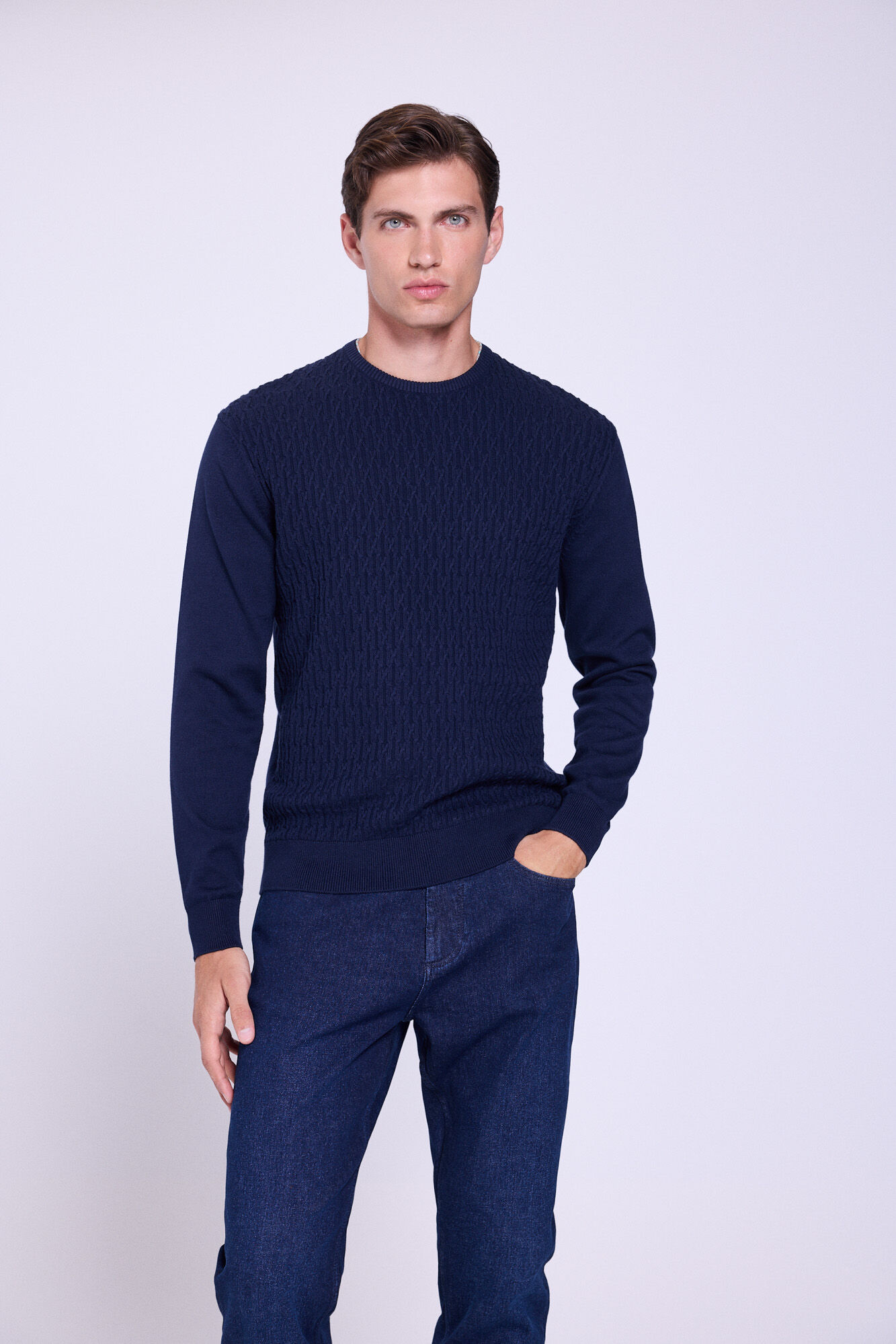 Milano Jersey Cuello Redondo Estructura