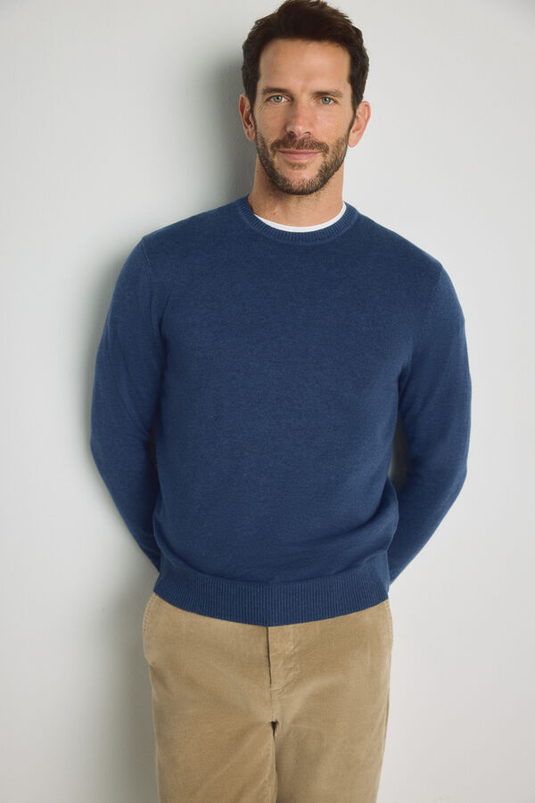 Milano Camisola gola caixa Azul
