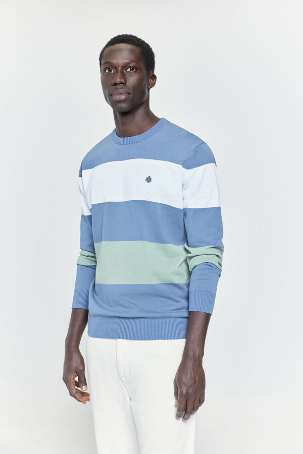 Springfield Jersey fantas&iacute;a cuello caja Azul indigo