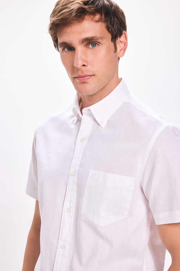 Pedro del Hierro Camisa de linho Pedro Del Hierro Branco