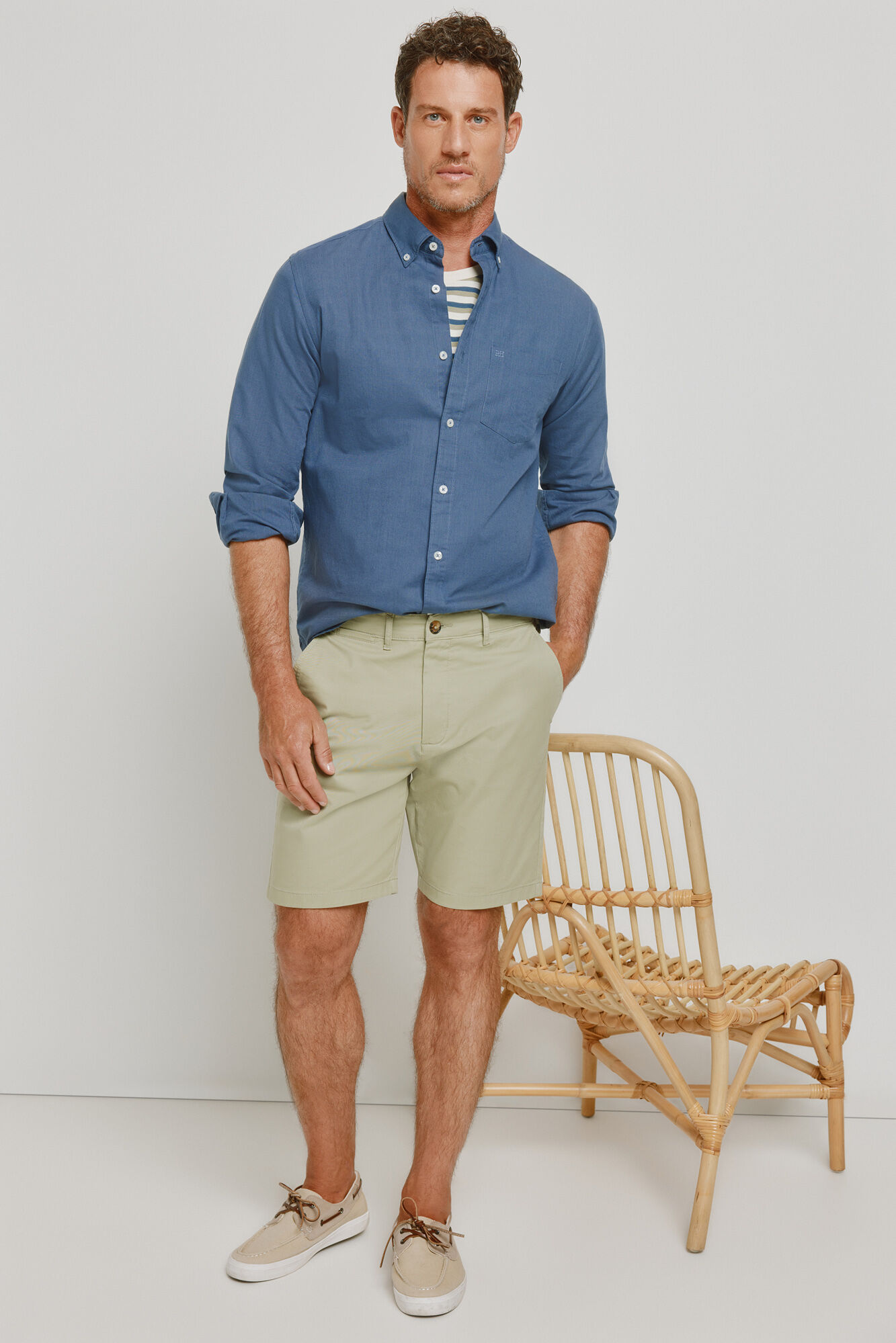 Pedro del Hierro Camisa lisa de manga comprida