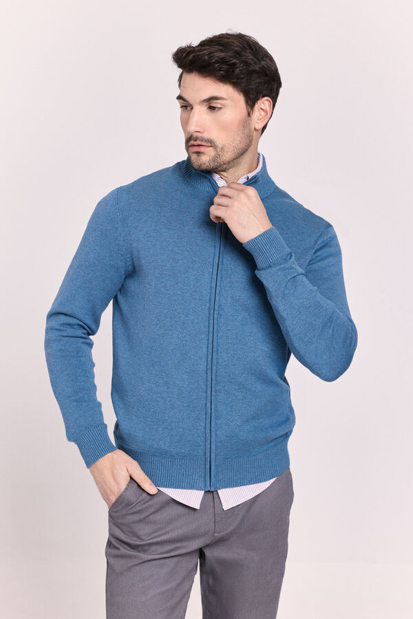Milano C&aacute;rdigan cremallera Azul