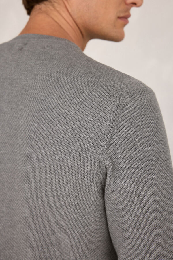 Milano Jersey Básico Nido Abeja Gris Oscuro