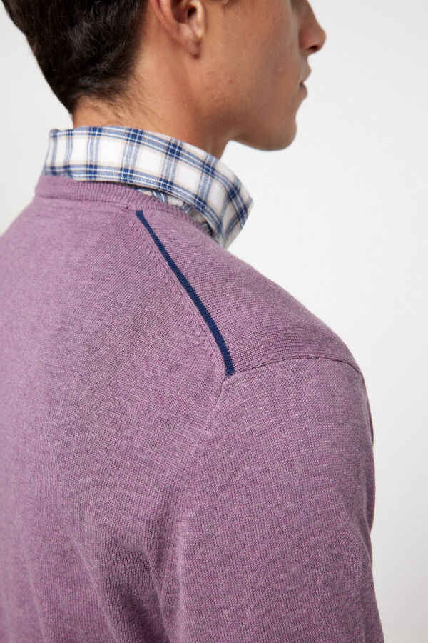 Pedro del Hierro Jersey b&aacute;sico algod&oacute;n PDH Morado