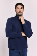 Milano Sudadera cuello semicisne con cremallera Navy