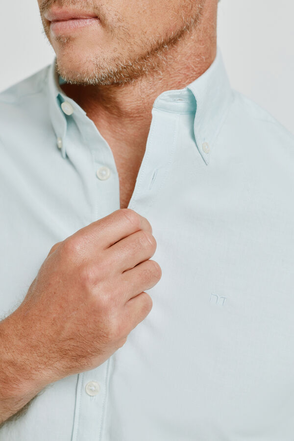 Milano Camisa estructura manga larga Azul