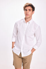Pedro del Hierro Camisa Lino Pedro Del Hierro Blanco