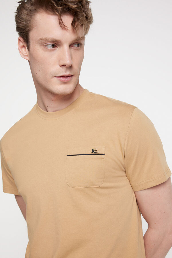 Fifty Outlet Camiseta Bosillo PdH Tostado