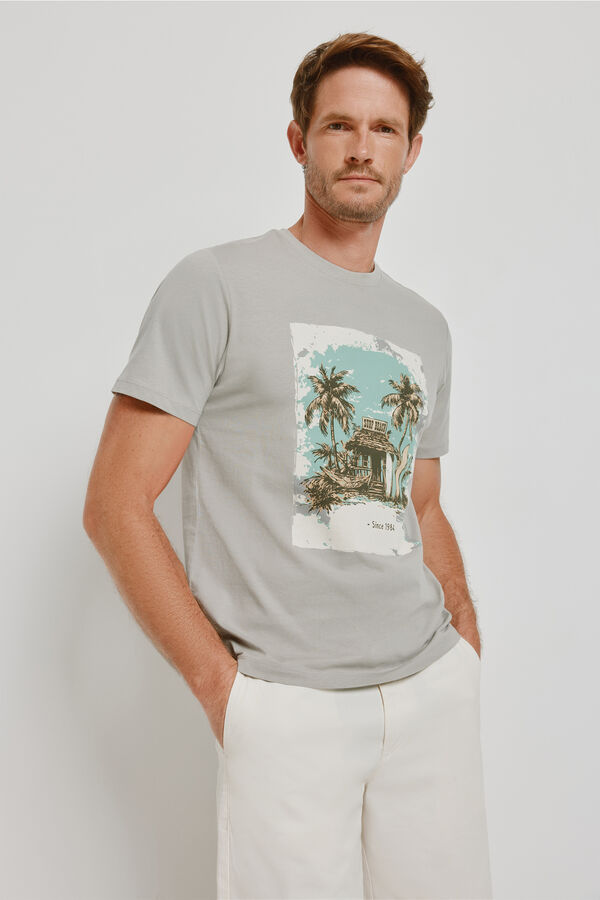 Milano T-shirt de manga curta Cinza claro