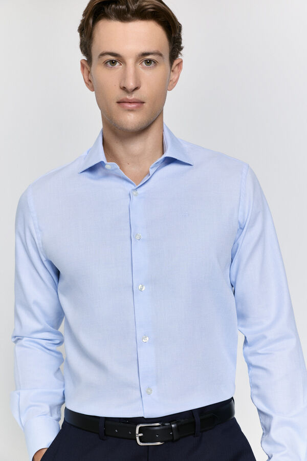 Pedro del Hierro Camisa vestir popelin Azul