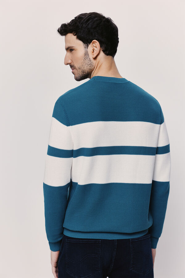 Springfield Jersey cuello caja Azul