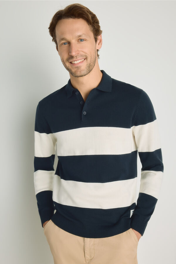 Springfield Camisola gola polo Azul
