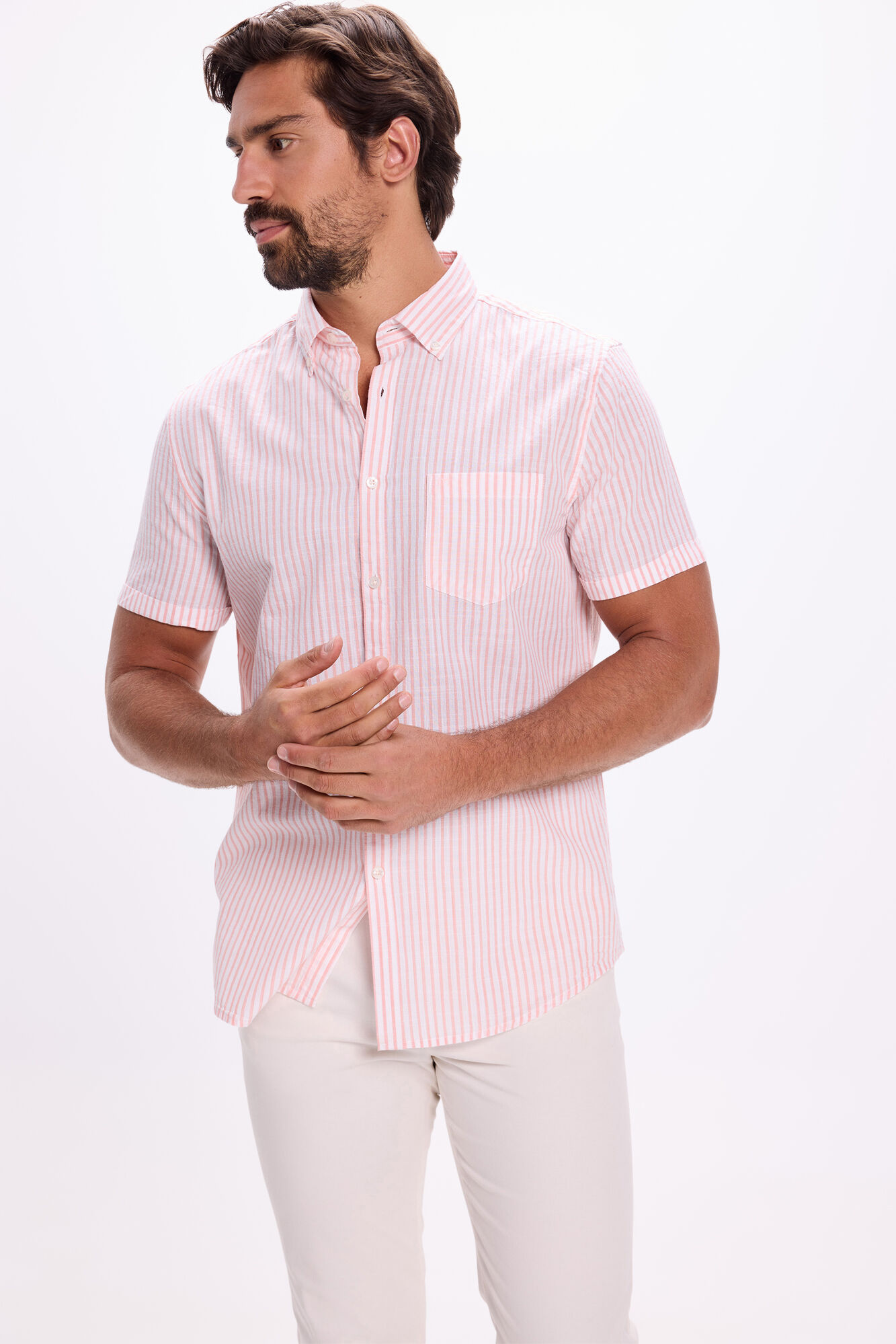 Milano Camisa Slub Rayas
