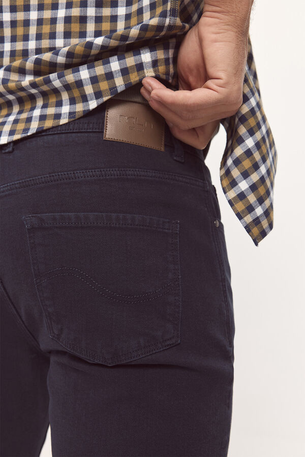 Milano Cal&ccedil;as Slim 5 bolsos Marinho