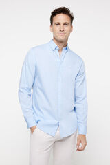 milano Camisa Chambray lisa Azul