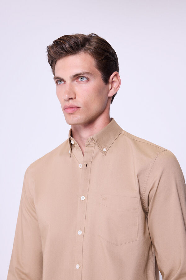 Milano Camisa Relaxed Fit Beige/Camel