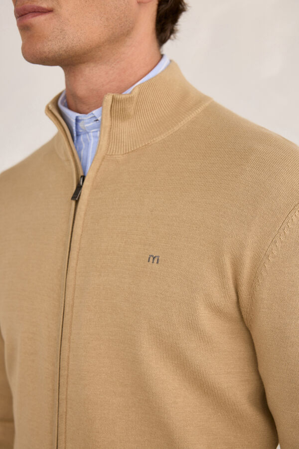 Milano Cardigan canelado Camel