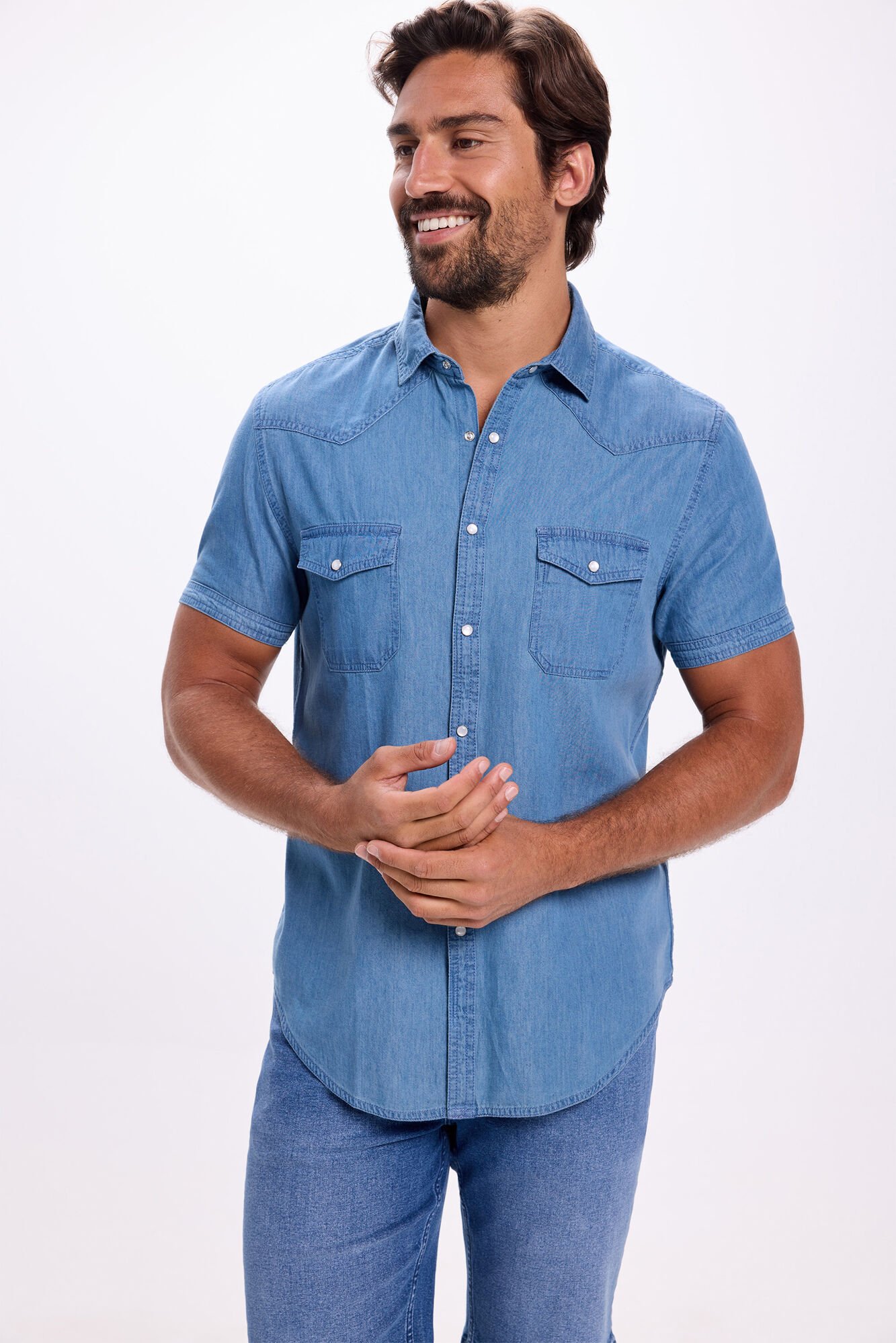 Milano Camisa Denim Sport
