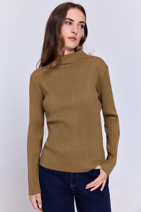 Milano Camisola gola perkins Areia