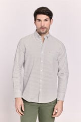 Milano Camisa manga comprida aos quadrados Vinho