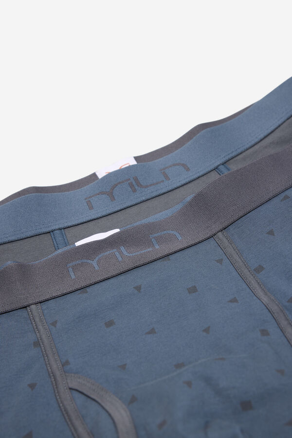 Milano Pack Boxers Gris Oscuro Estampado