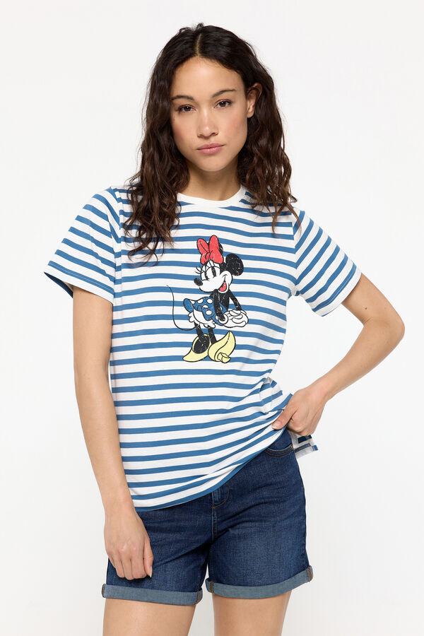 Fifty Outlet T-shirt riscas Minnie Mouse Azul