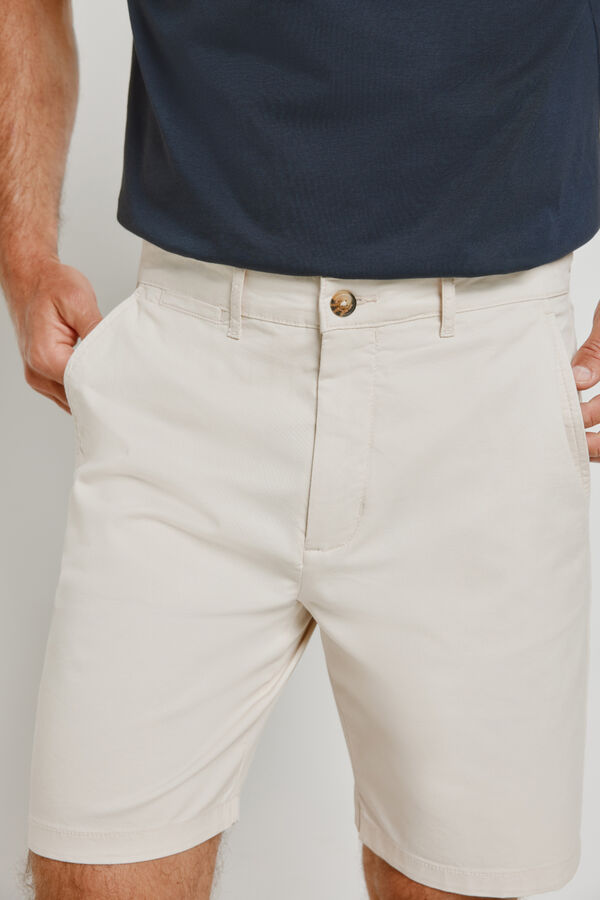 Pedro del Hierro Bermuda lisa Beige