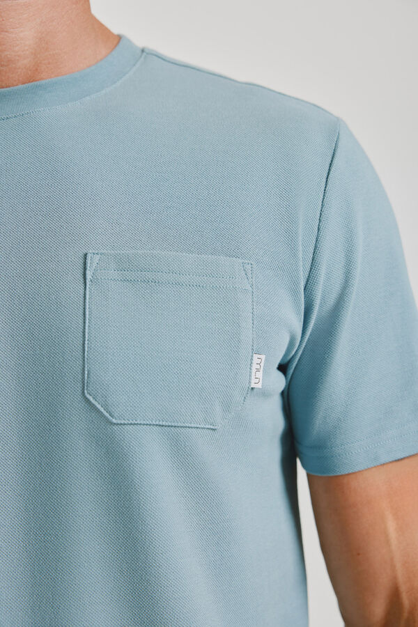 Milano Camiseta con bolsillo Azul