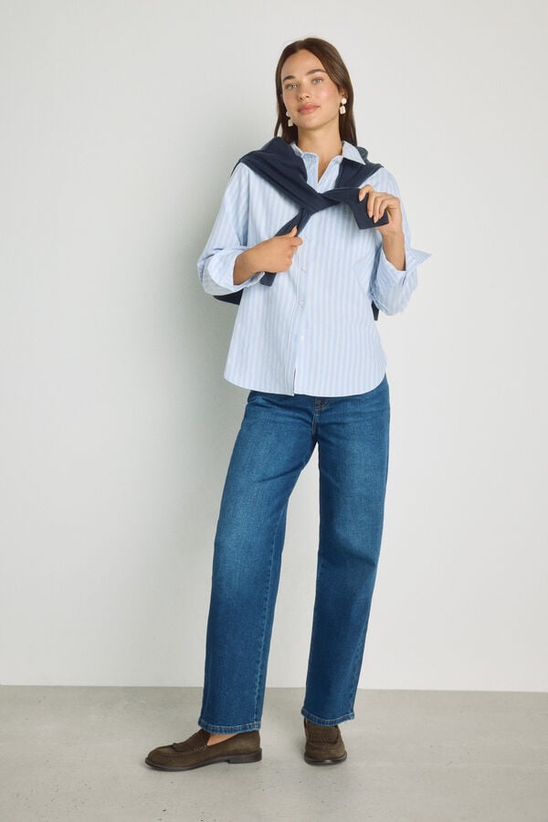 Milano Camisa oxford Azul claro