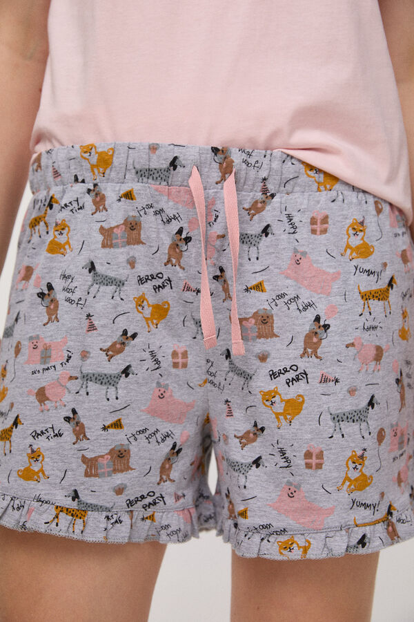 Fifty Outlet PIJAMA CORTO PERROS Rosa