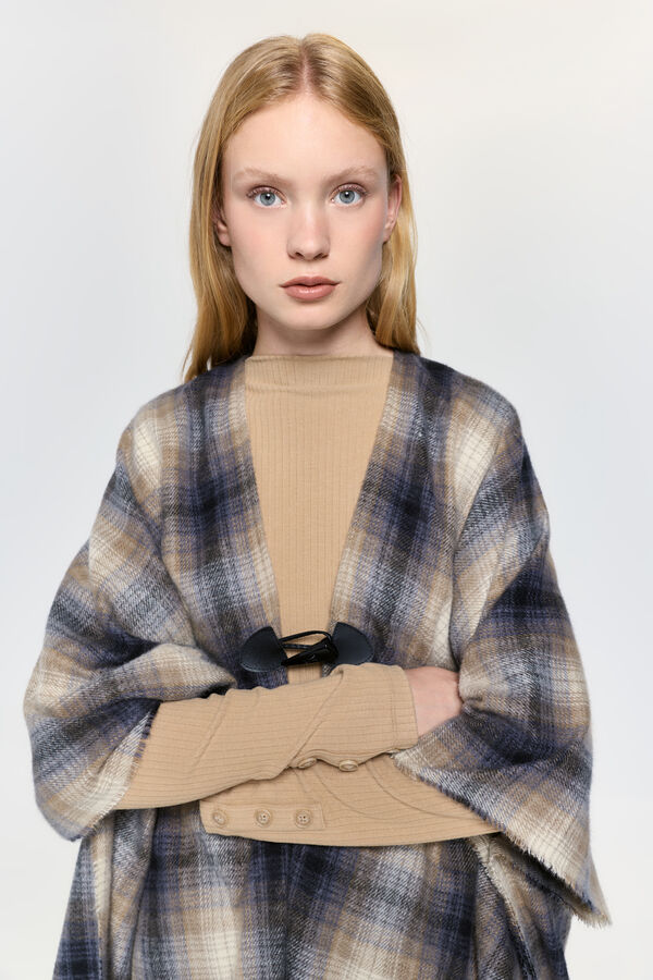 Milano Poncho Vichy Beige