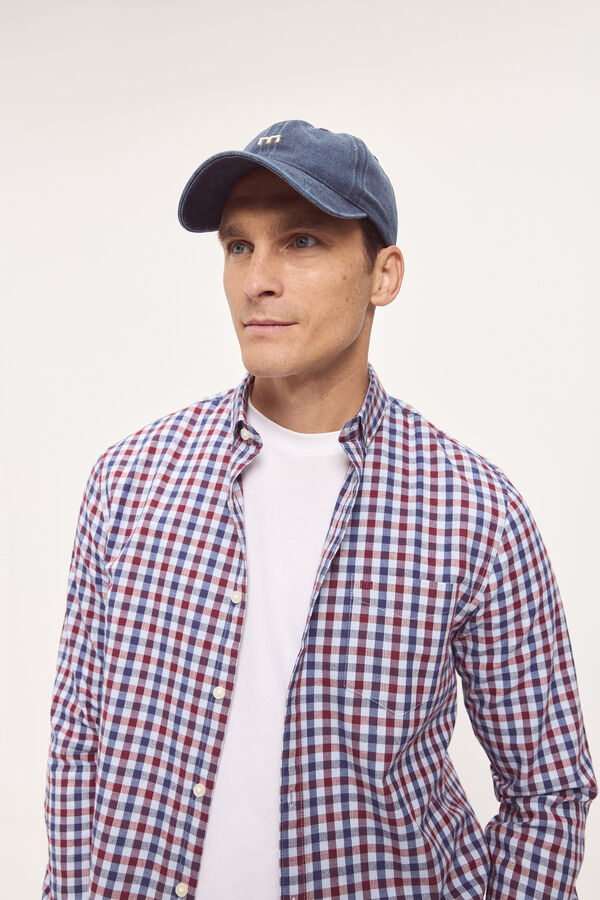Milano Camisa Twill Cuadros Azul