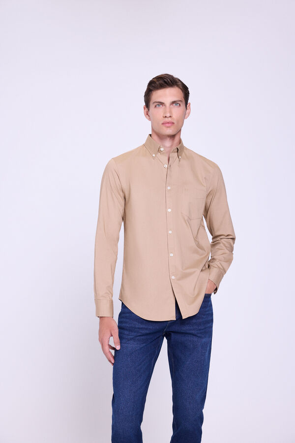 Milano Camisa Relaxed Fit Beige/Camel