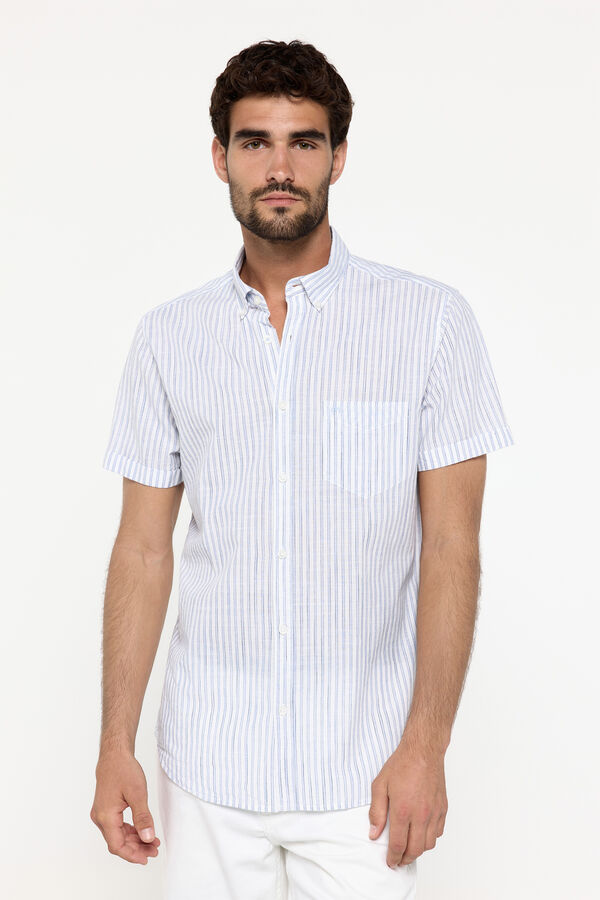 Fifty Outlet Camisa riscas Estampado azul