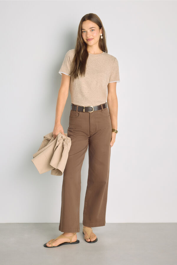 Milano Pantal&oacute;n ancho Beige